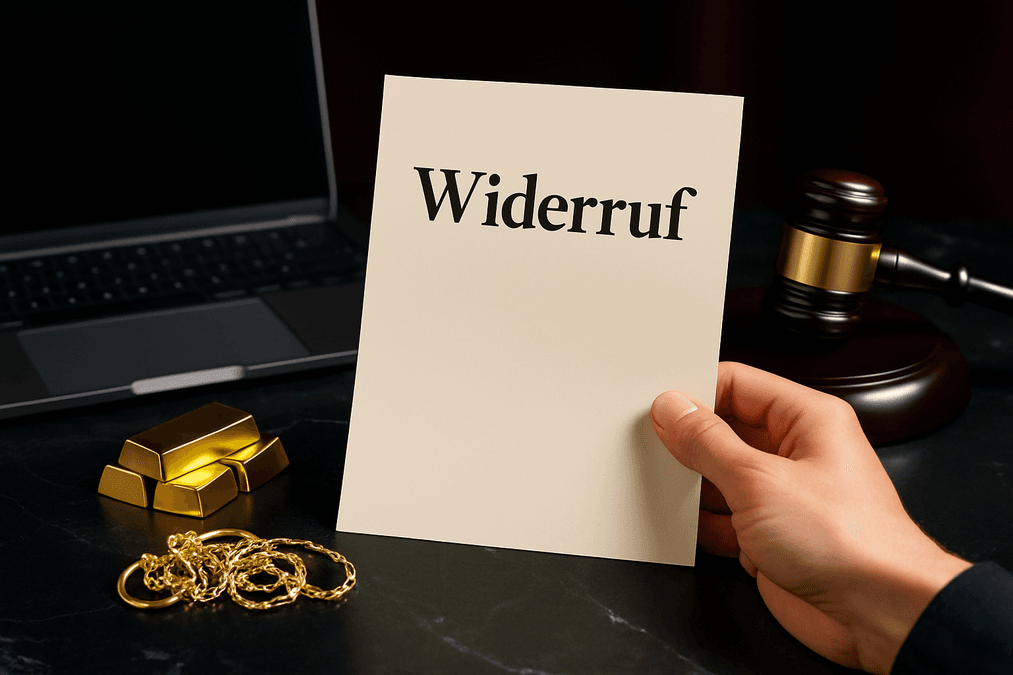 Widerrufsrecht beim Goldankauf – Ihre Rechte beim Online-Goldverkauf